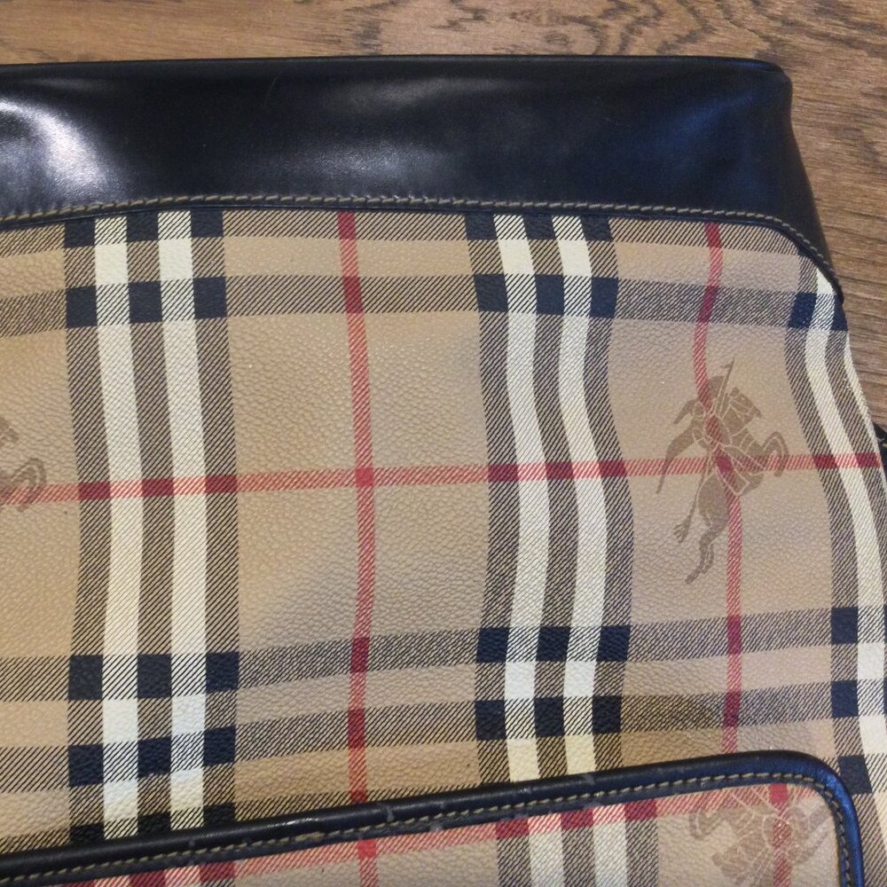 Burberry Beige and Black Check Backpack - Picture 14 of 15